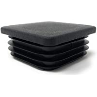 Design61 10 tapones de tubo cuadrados- 40 x 40 mm- con láminas para medidas interiores de 34 a 38 mm